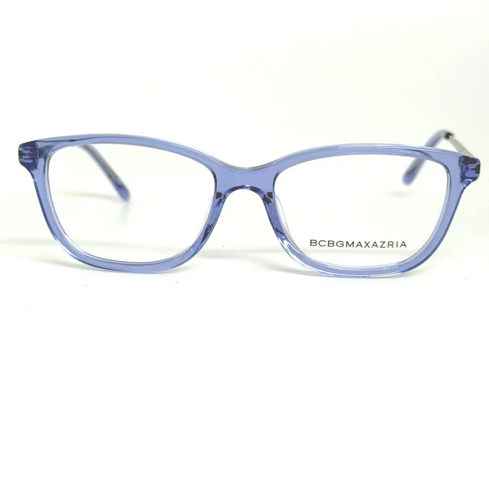 BCBGMAXAZRIA Women's Purple Royal Rectangular Eyeglasses Frames L 135MM 21366